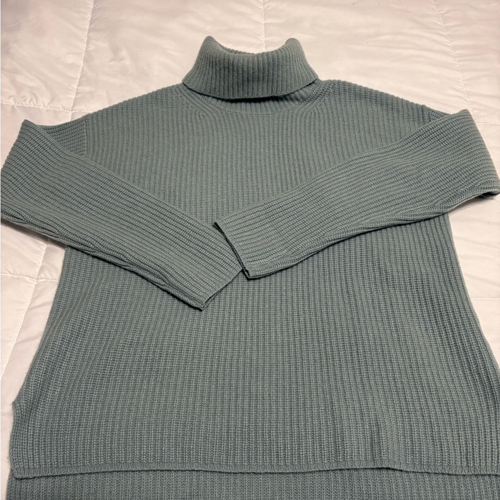 Nordstrom oversized Turtleneck Sweater - Blue/green